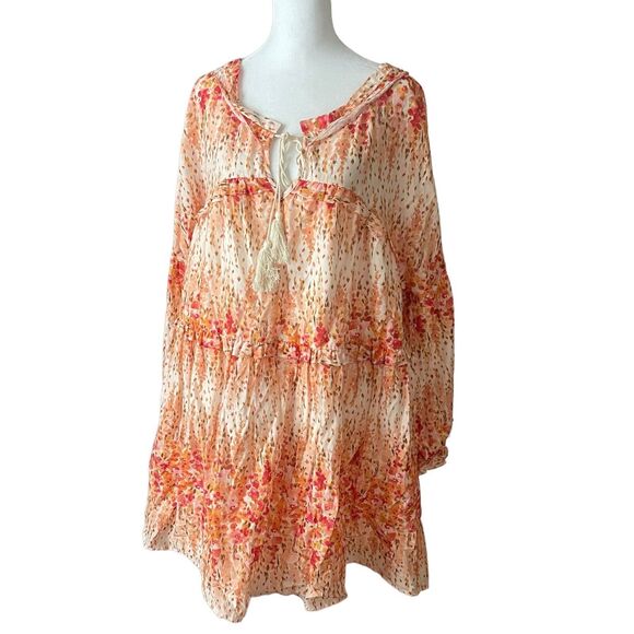 Christy Dawn XL Adeline Dress Sunset Gladiola Printed Vneck Babydoll - Picture 5 of 12